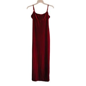 City Triangle y2k empire waist red velvet maxi dress size medium